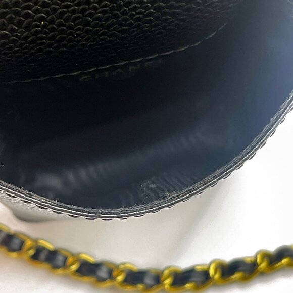 CHANEL Vintage Mini Flap Caviar Leather Pouch Cigarette Case Crossbody - Picture 13 of 14